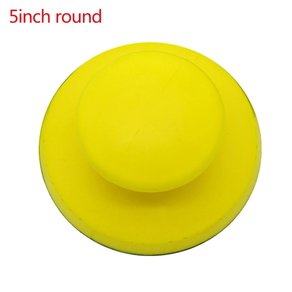 5inch round Новая мягкая пена шлифовальный диск держатель наждачная бумага подложка полировальная подушка ручной шлифовальный блок инструменты шлифовальная площадка для крюка и петли диска - Цвет: 5inch round