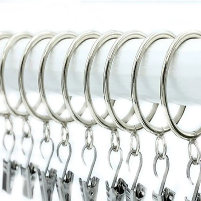 Металлический подвесной Шторы кольца инструменты зажимы крючки для окон