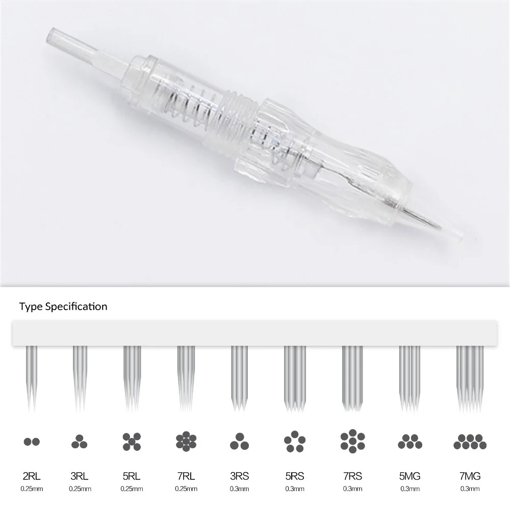 10 шт. 5/7 мг иглы для картриджа тату Перманентный макияж стерилизованные микроиглы