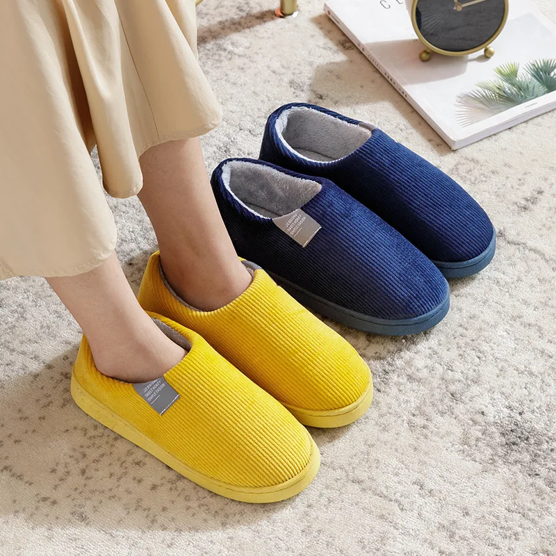 Women Slippers Winter Warm House Home Soft Non-Slip Plush Cotton Shoes Men Lovers Bedroom Ladies Shoe Girls Boys Cute Fur Slides