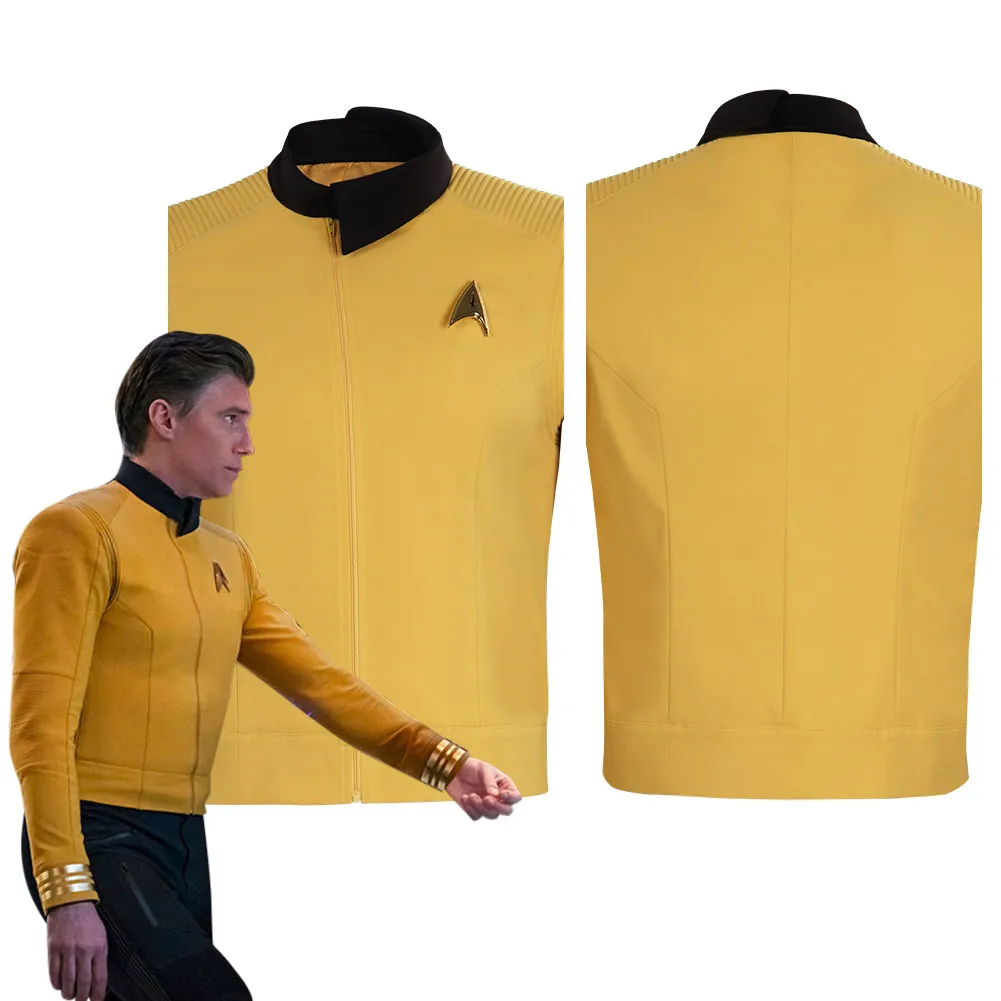 

Star Cosplay Trek Uniform Coat Strange New Worlds Christopher Pike Cosplay Costume Outfit Halloween Carnival Suit