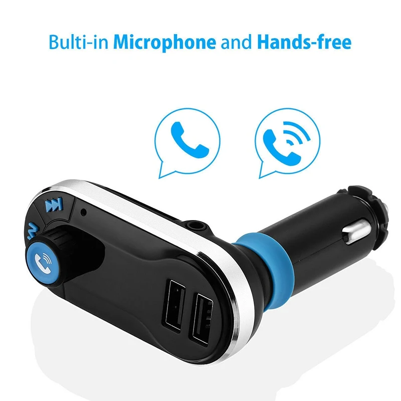Bluetooth автомобильный fm-передатчик беспроводной MP3-плеер Радио адаптер 2-USB зарядное