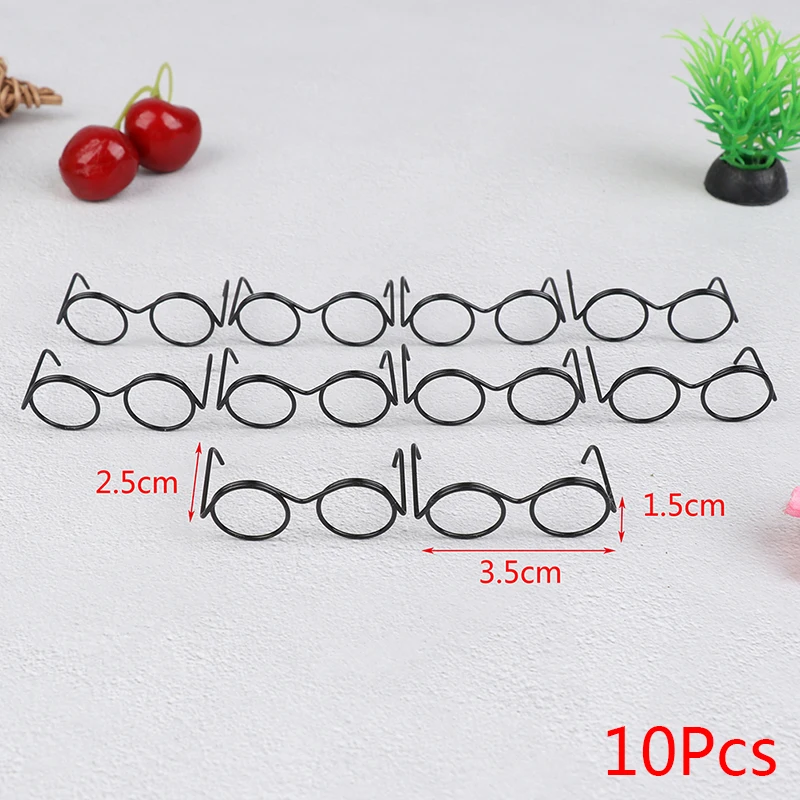 10Pcs Fashion Round Frame Lensless Retro Cool Doll Glasses For 30cm No Lens | Игрушки и хобби