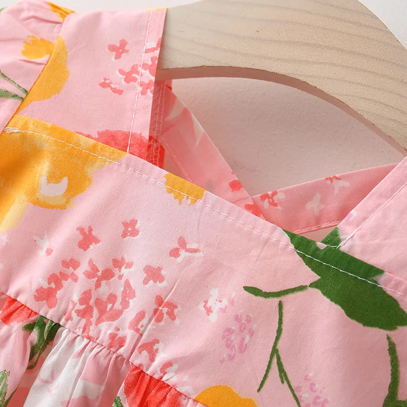 

Bear Leade Summer Girls Baby Casual Dresses Toddler Flower Print Vestidos Newborn Infant Princess Birthday Clothing Wedding Suit