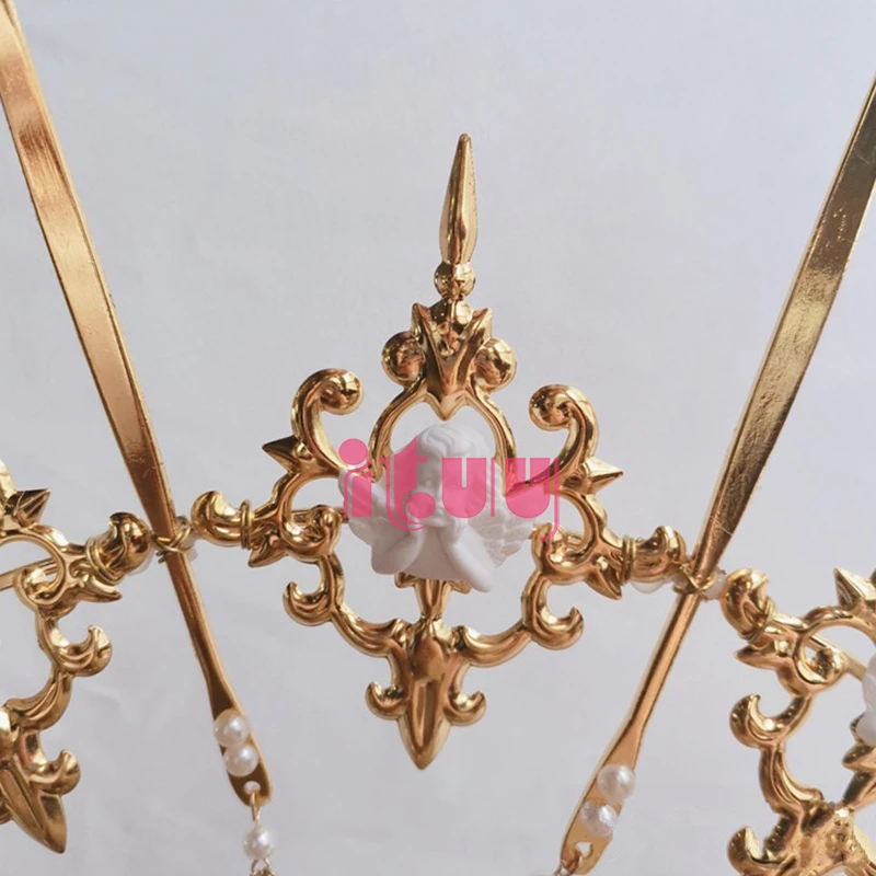 Лолита Винтаж KC повязка на голову Ангел золотой ореол богиня головной убор Дева