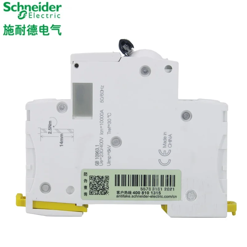 Миниатюрный автоматический выключатель Schneider electric iC65H 2p D Тип 1A-63a 10kA MCB A9F29201-A9F29263 |