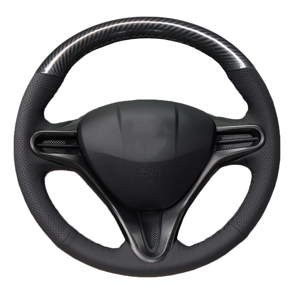 Черный чехол Yuji-Hong из натуральной кожи для HONDA Civic Ⅷ 2007-2011 руля автомобиля сделай