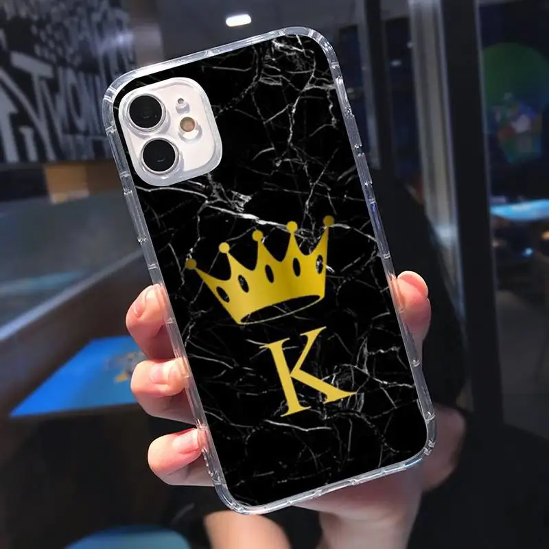 

Marble letters words Phone Case Transparent for iPhone 6 7 8 11 12 s mini pro X XS XR MAX Plus