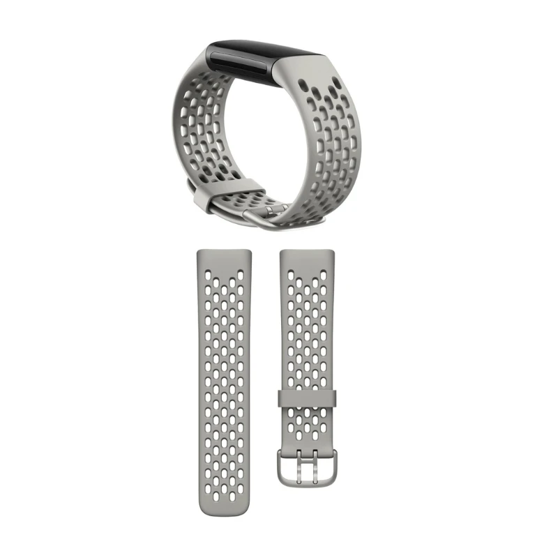 

Silica Band Compatible for fitbit-Charge 5 Sports Watch Wrist Strap Loop Bracelet Replacement Waterproof Belt Sweatproof