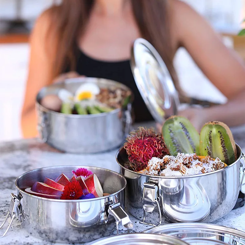 304 набор ланч боксов из нержавеющей стали корейские герметичные контейнеры для