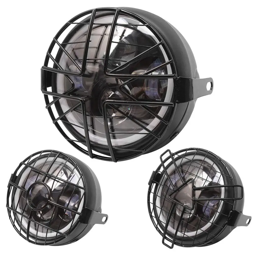 Черный Ретро 6 5 &quotдюймовый мотоцикл светодиодный фара кафе гонщик универсальная