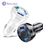 Автомобильное зарядное устройство с 4 USB-портами и поддержкой быстрой зарядки 3,04,0, универсальный адаптер для iphone 11 Pro, Samsung a31