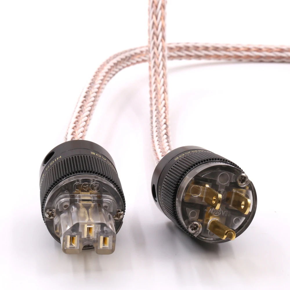 

Кабель питания Hi-Fi 12TC 6N OCC, шнур питания Hi-Fi с вилкой Стандарта США для усилителя DVD, мультимедиа