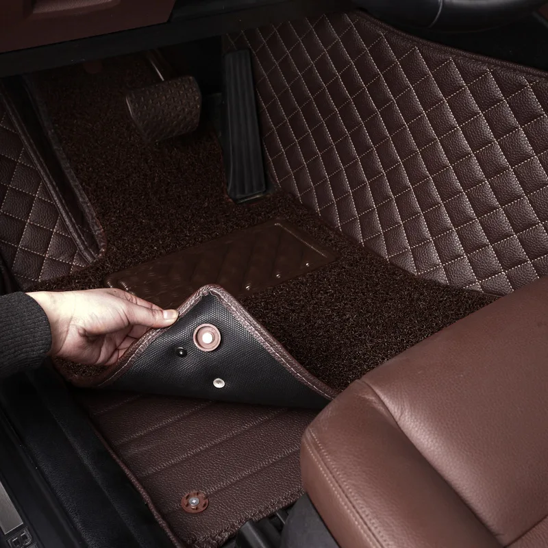 Автомобильный напольный коврик HLFNTF под заказ для Volkswagen всех моделей vw passat b5 6 polo