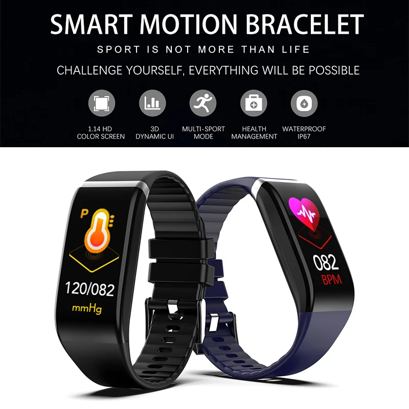 Умный браслет с измерением пульса и артериального давления оксиметром Bluetooth шаг