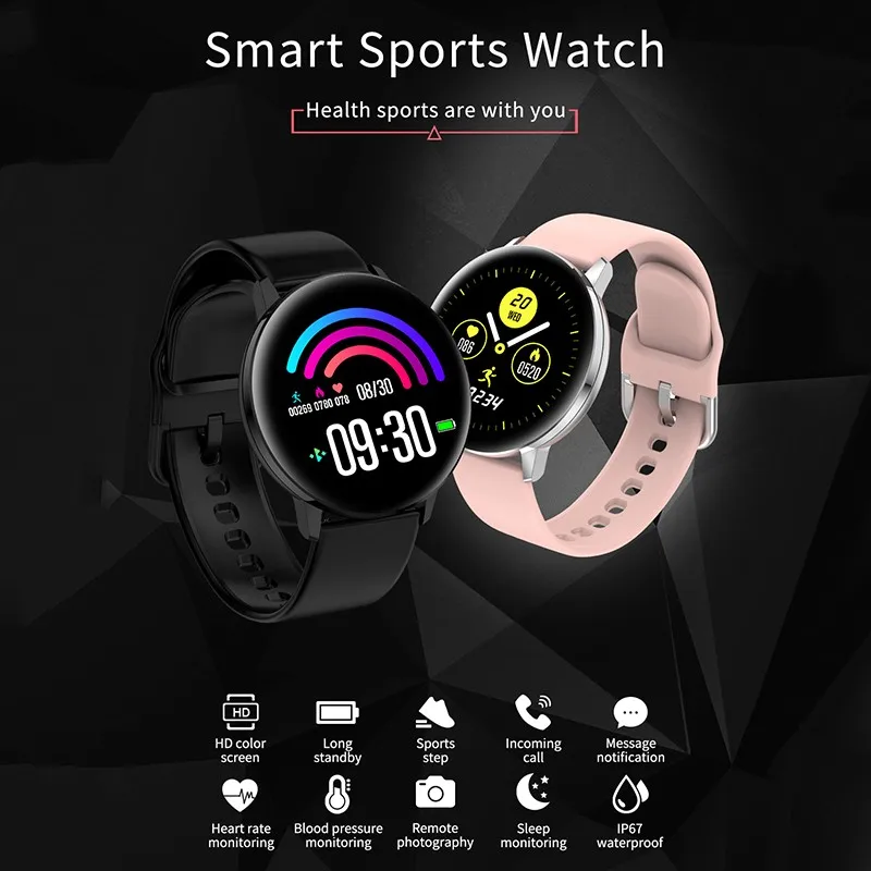 TD28 Смарт-часы мониторинг сердечного ритма сна IP67 водонепроницаемый