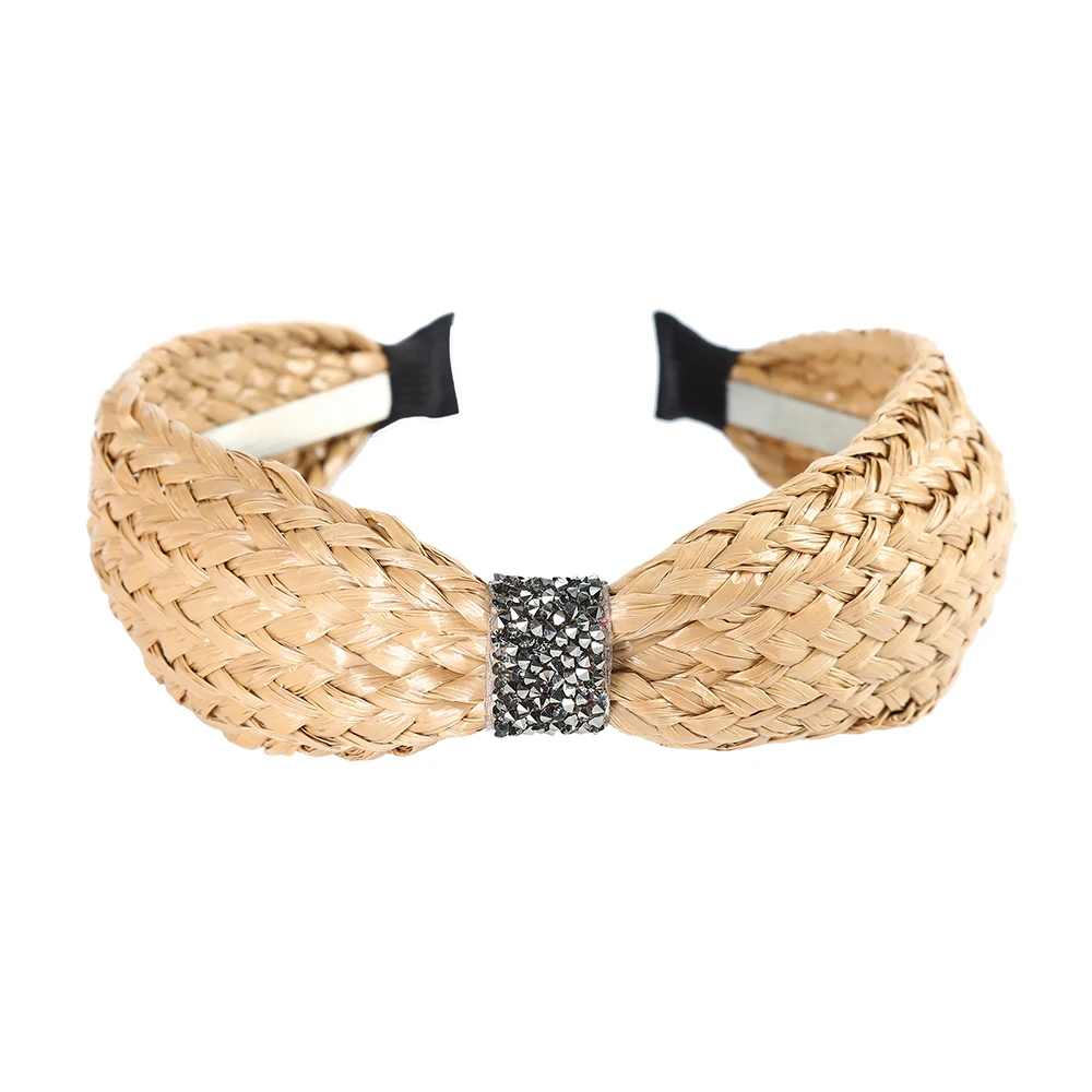 Женская Соломенная лента для волос molan обруч ручной работы на весну и лето