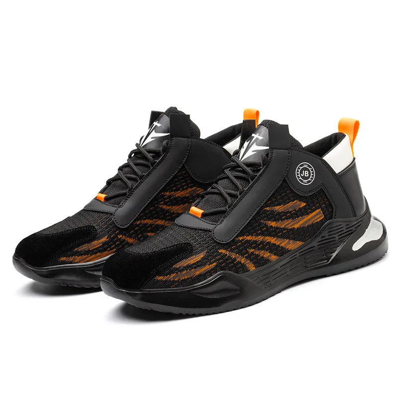 

Steel Toe Cap Work Shoes Anti Smashing and Anti Piercing Men Safety Boots Breathable Comfortable Men's Sneakers for Work