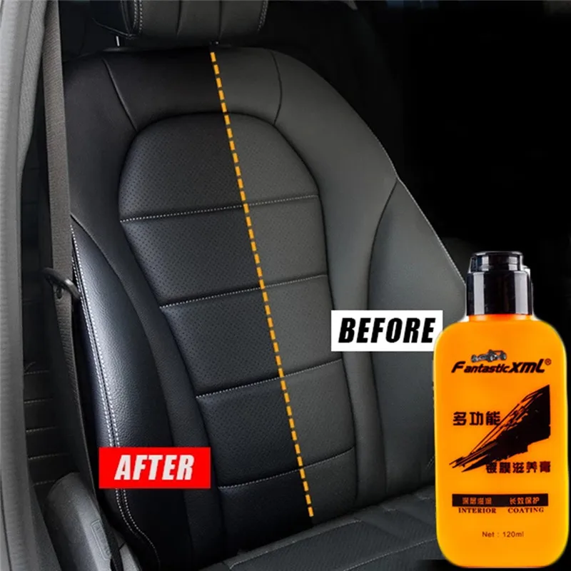 CARPRIE Car Interior Coating Polish Leather Renovated Paste Agent Cleaner Automotive Maintenance + Sponge | Автомобили и