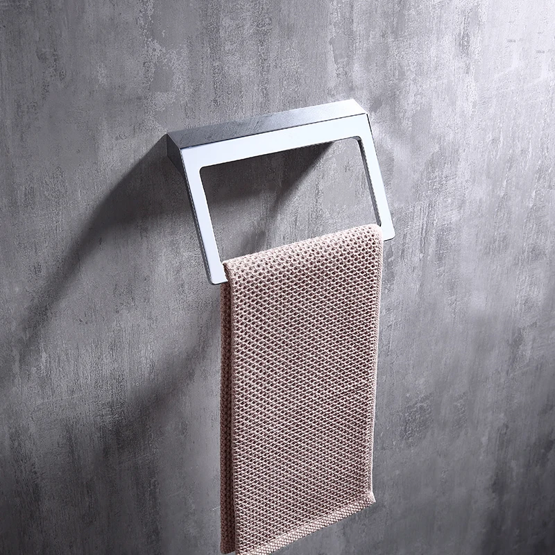 Матовый черный/хромированный набор качественных полотенец для ванной комнаты из