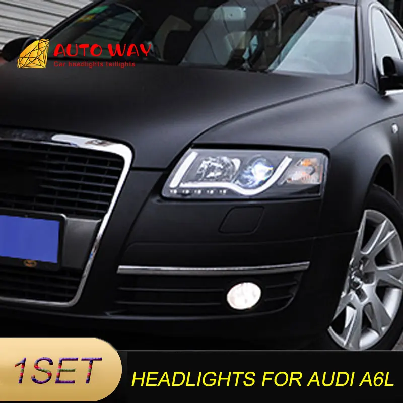 

2Pcs LED Headlights Case For Audi A6L Headlight 2005-2012 car lights ALL LED Audi A6L Headlights A6 LED Daytime Running Light