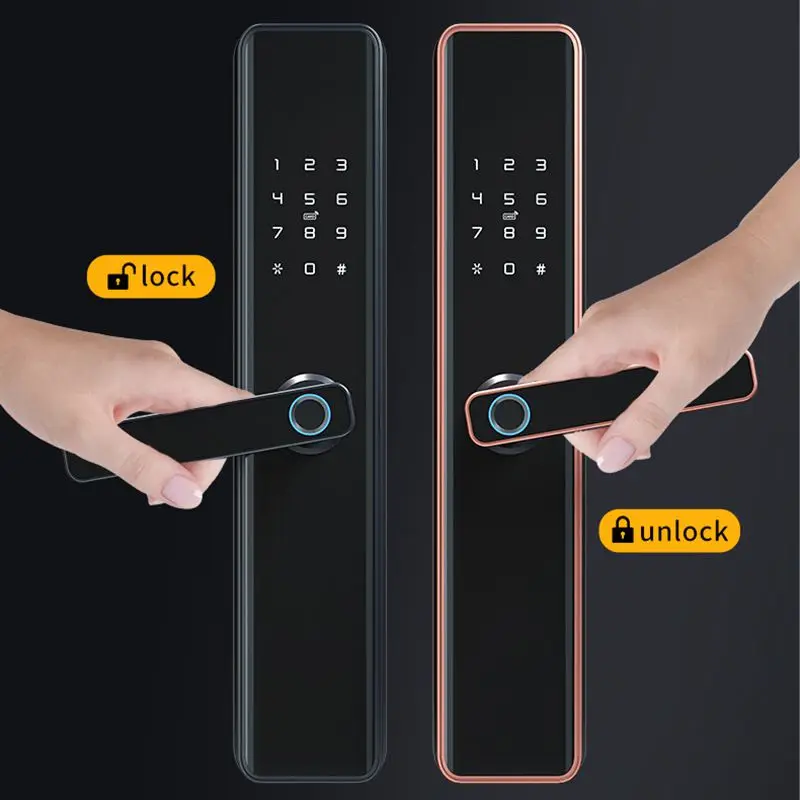Tuya App Wifi Smart Door Lock Biometric Fingerprint Lock Digital Keyless TTLock Bluetooth Smart Lock For Home Hotel Apartment