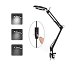 5X USB складное светодиодсветодиодный увеличительное стекло, настольная лампа с зажимом, Гибкая Настольная лупа, лупа для ремонта, чтения, переделки, пайки