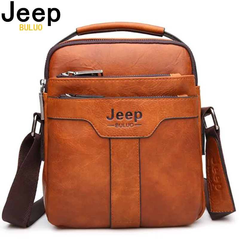 

Мужские брендовые деловые сумки jeep buluo, коричневая сумка из спилковой кожи, на плечевом ремне, повседневная сумка для документов, деловой портфель, все сезоны, 2019