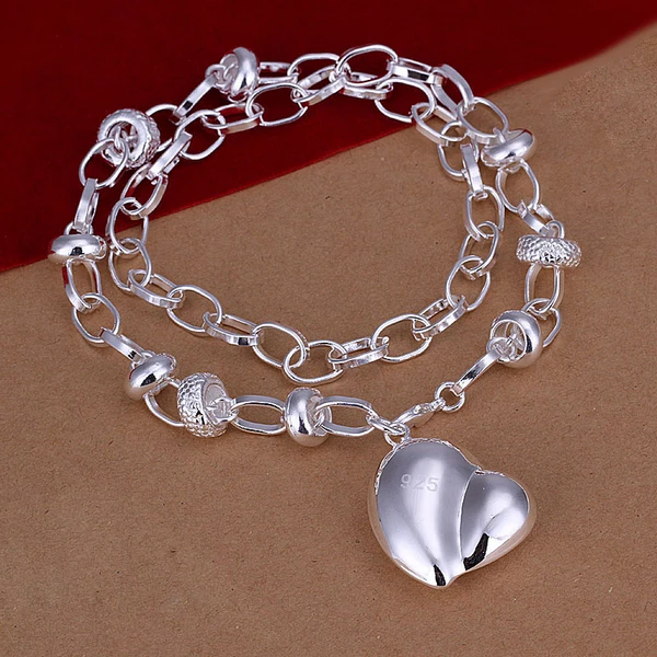 

V886 Heart-shaped Bracelet 2019 Fashion Female Summer Gold Heart Jewelry For Women Gift Metal Alloy Bracelets