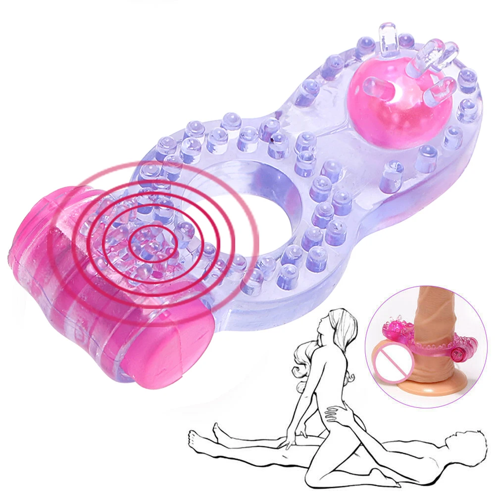 Пары удовольствие для пениса вибратор кольцо клитор стимулятор больше эрекции