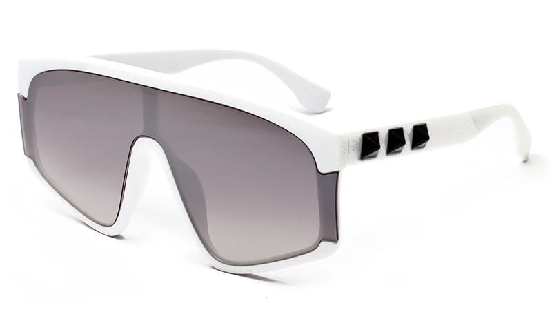 white frame Peekaboo, женские большие солнцезащитные очки, цельные линзы, розовые, черные, летние, стильные, негабаритные, Ретро стиль, солнцезащитные очки, мужские,, uv400 - Цвет линз: white frame