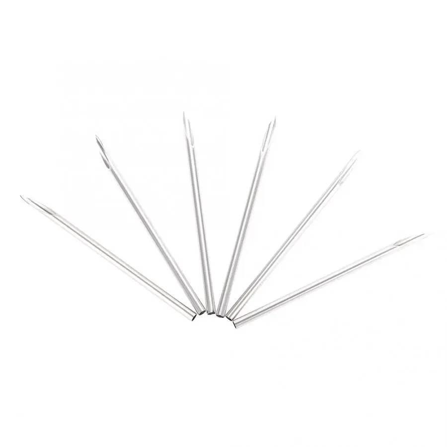 100 шт./корт. Пирсинг иглы для тату пирсинг стерилизованная одноразовая полая игла