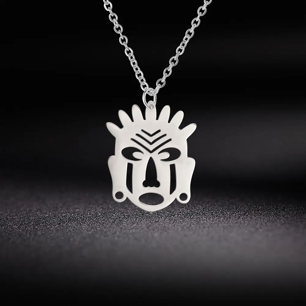Моя форма африканские маски племенное ожерелье из нержавеющей стали