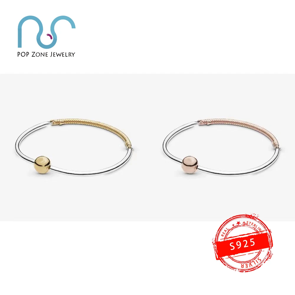 

Fit Original Pan Charm Bangle S925 Sterling Silver Bangle Three Link Chain Bracelets Bangle Female Brand New Limit Jewelry Gift