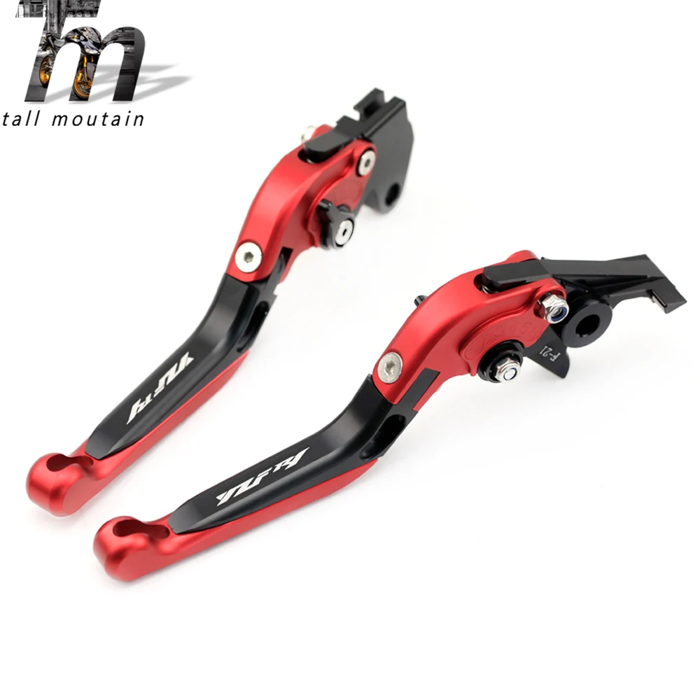 Brake Clutch Lever For YAMAHA YZFR1 YZF-R1 2002-2003 Black+Red Motorcycle Adjustable Folding Extendable Logo YZF R1 | Автомобили и