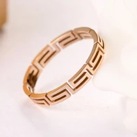 rose gold color band ring for men women stainless steel finger rings jewelry