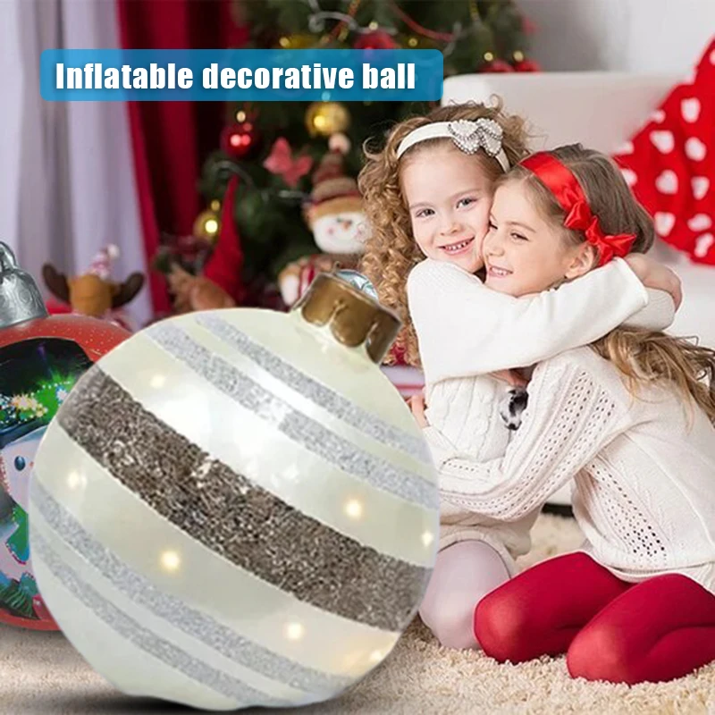 

Уличный Рождественский надувной шар из ПВХ с насосом для надувания, садовый двор, газон, праздничное декоративное украшение