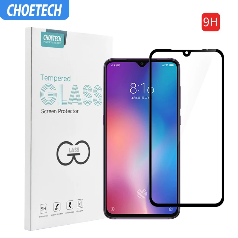 Для Xiaomi mi 9 защита стекла Choetech 9H Полный Клей закаленное стекло для Xiao mi 9 пленка протектор экрана 9HD полное покрытие xio mi xi