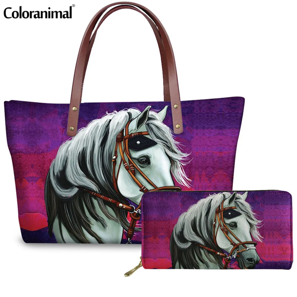 Индивидуальные женские сумки Coloranimal с принтом дома брендовые Дизайнерские