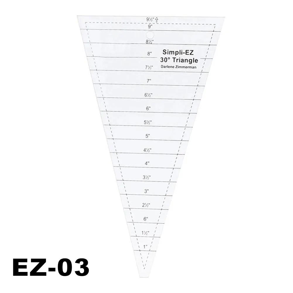 

Quilting Ruler with 30 Degree Triangular and Diamond Transparent Patchworks Sewing Cutting Craft Ruler DIY Tools JS23