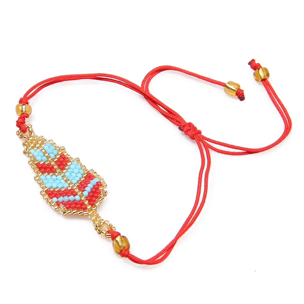 Браслеты SHINUSBOHO Bestfriend Leaf браслет для женщин Miyuki Loom двухслойный квадратный браслет мужские ювелирные изделия Femme подарок регулируемый - Окраска металла: M-B0035-A