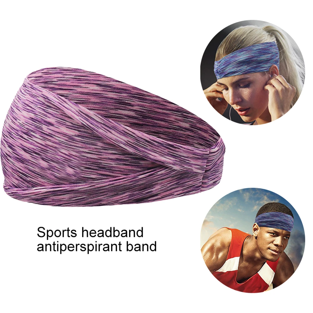 

Men Women Headband Workout Headwrap Soft Sports Hair Band Headwear Ring Absorbing Sweat Elastic Yoga Running Stretch Non Slip
