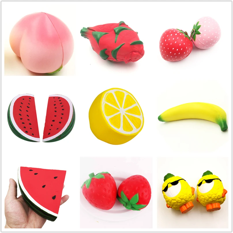 Мягкие ароматизированные медленно поднимающиеся сжимаемые фрукты лимонный