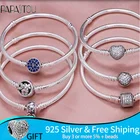 Браслет из 2021 стерлингового серебра 100% пробы, подходит для оригинальных бусин, шармов, самодельных ювелирных подарков для женщин, 925