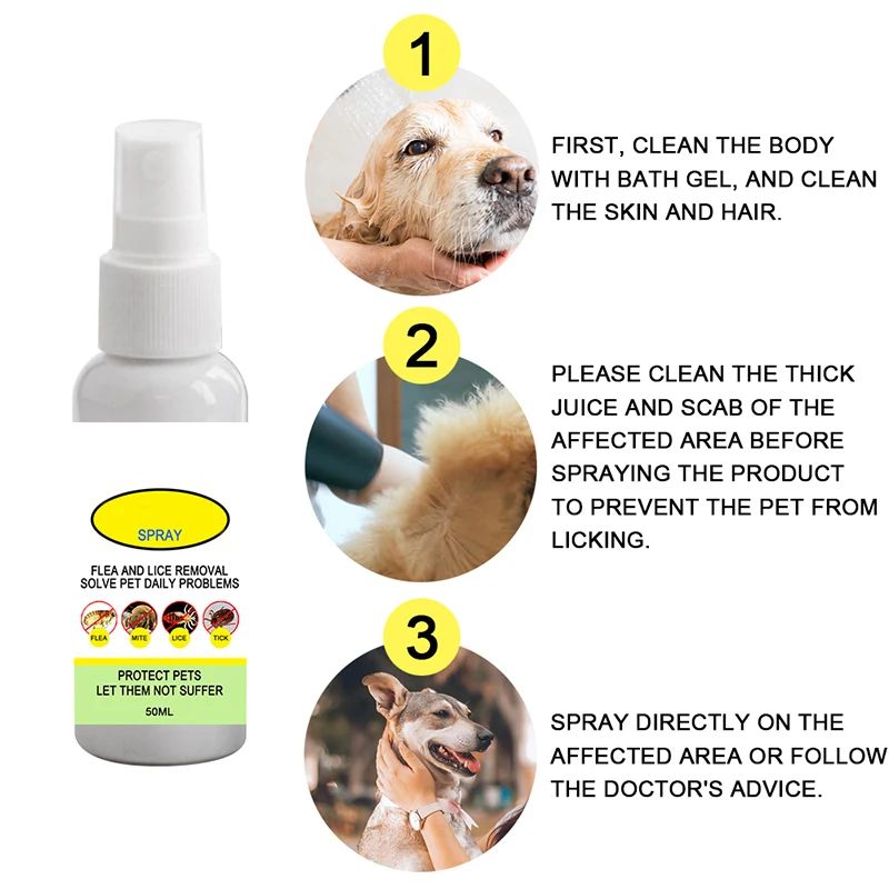 

Cat Flea and Tick Control Spray for Cat Dogs Safe to Use 30ml/50ml/100ml TRYC889