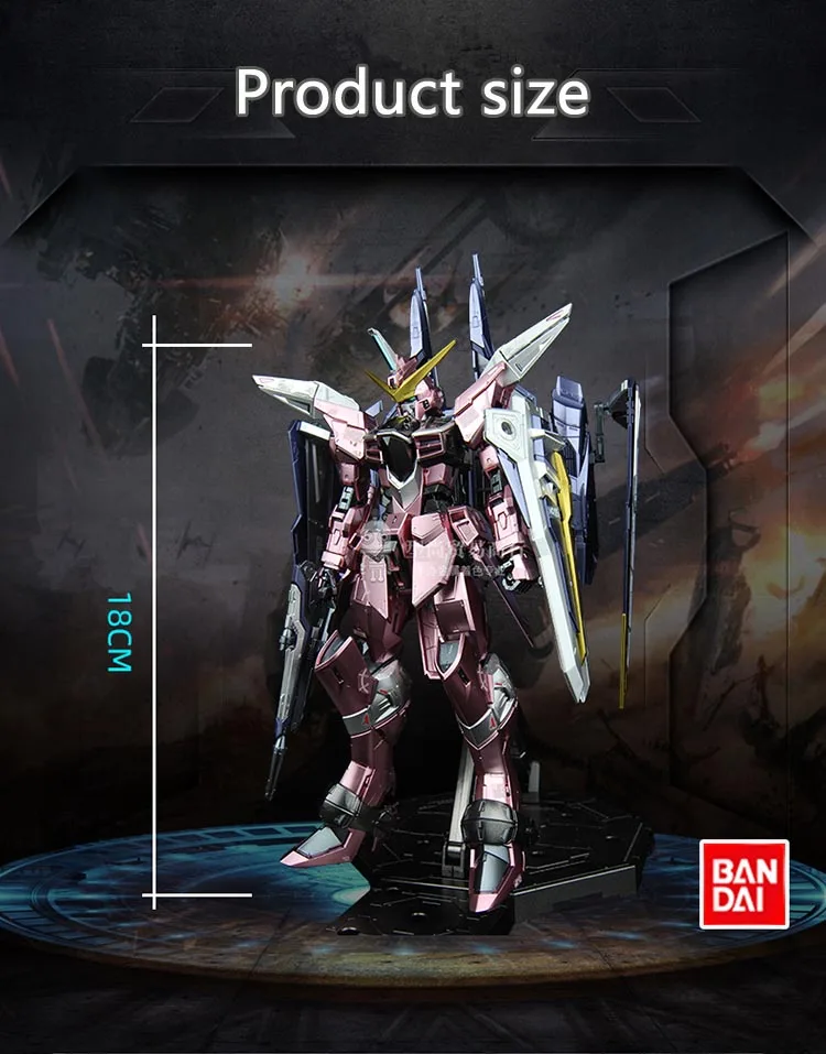 BANDAI MG 1/100 ZGMF-X19A INFINITE JUSTICE gunдамская металлическая раскраска бесконечная сборка модель подарки на день рождения Фигурки игрушки