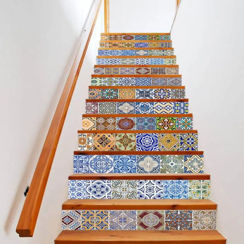 13 шт./компл. 3D наклейки для лестницы водонепроницаемые съемные самоклеящиеся DIY