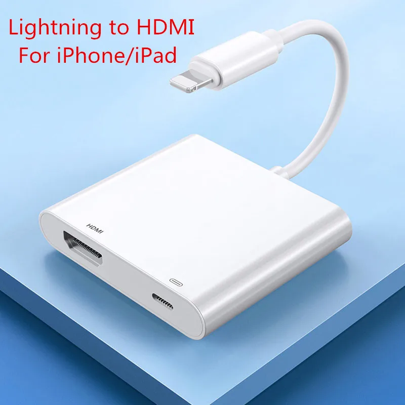 Адаптер Keajor Hdmi для iPhone 11 Pro Max 7 8 XS XR подключение к телевизору/проектору Lightning