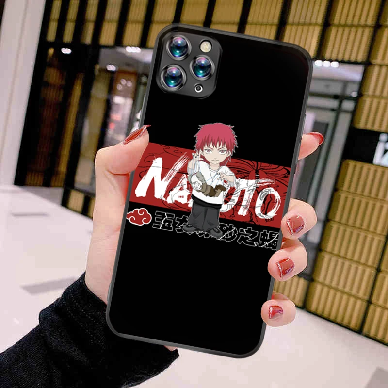 

N-Narutos Akatsuki Kakashi Sasuked Gaara Phone Case For iPhone 11 12 Pro XS MAX 8 7 6 6S Plus X 2020 XR Mini Soft Cover
