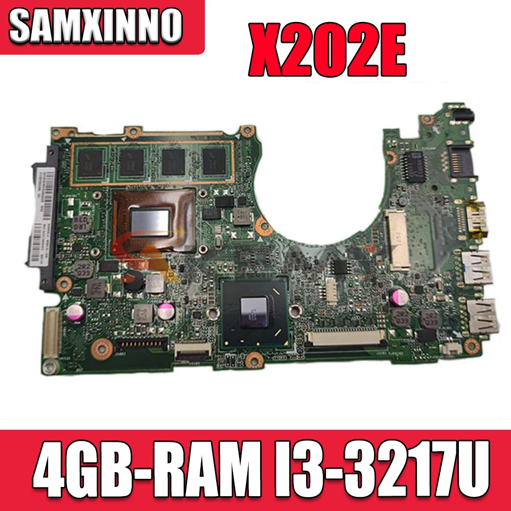

Материнская плата X201E X202E для ноутбука Asus X202E X201E S200E X201EP, оригинальная деталь с 4GB-RAM I3-3217U CPU 100% тест